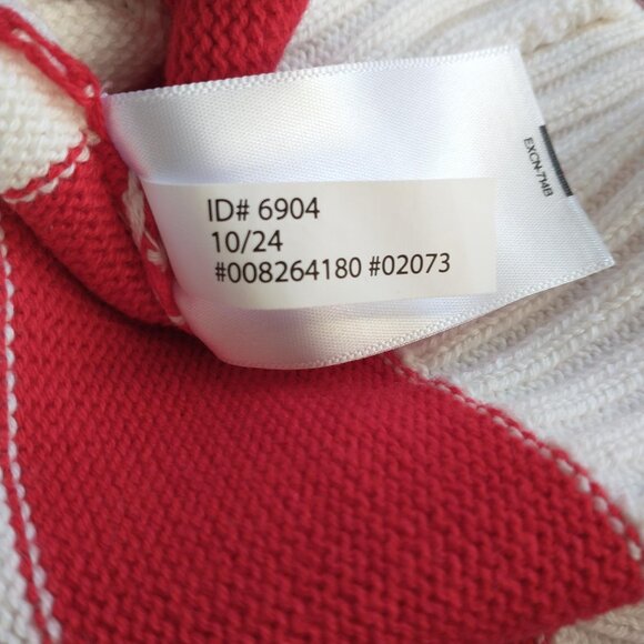 Express Relaxed Striped Crew Neck Pocket Sweater in Red and White NWT - Picture 12 of 14